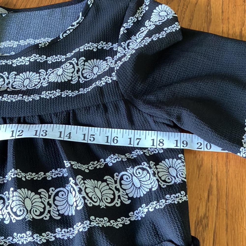 NWT M BLACK & WHITE LINED DANNY & NICOLE DRESS - Picture 8 of 14